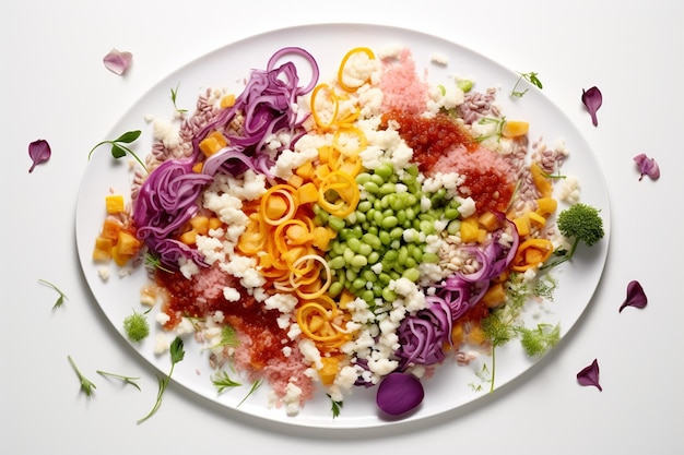 Pestrofarebný tanier s domácim jedlom